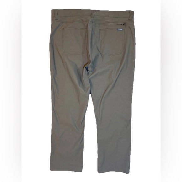 Eddie Bauer Nylon Pants Mens 40 X 30 Green Khaki Stretch Hiking Travel Outdoor - Picture 2 of 9
